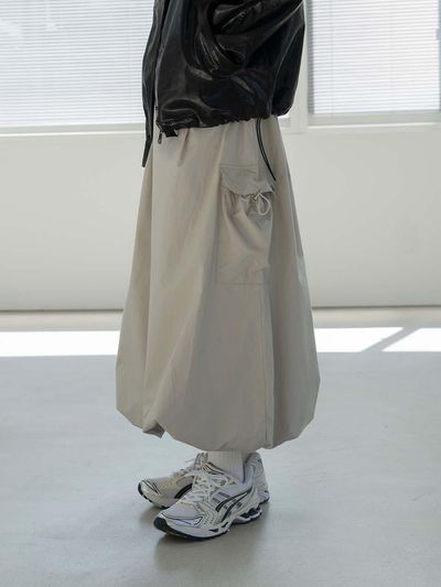 MORCEAU PAR MORCEAU Balloon pocket skirt_Light Gray