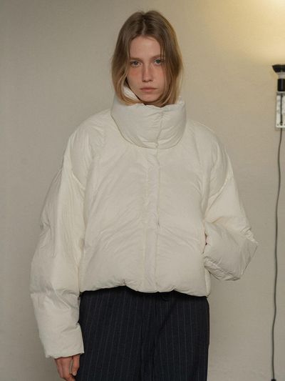 MORCEAU PAR MORCEAU Down Short Puffer Padding Jacket [Ivory]