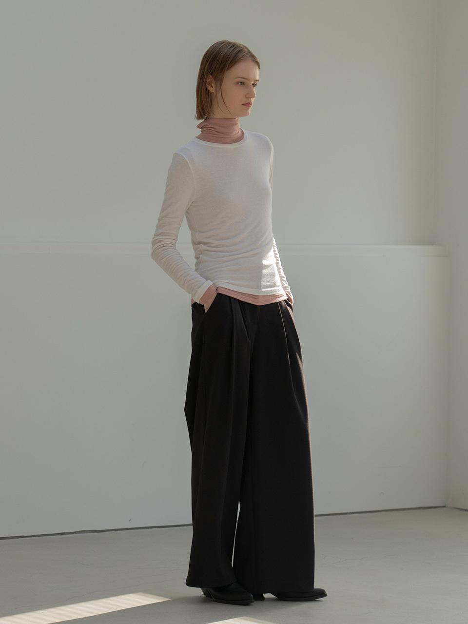 MORCEAU PAR MORCEAU ECOVERO WOOL LONG SLEEVE_LIGHT BEIGE