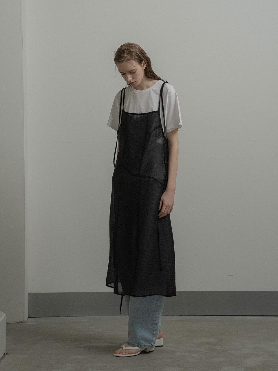 MORCEAU PAR MORCEAU Layered Sheer Dress_Black