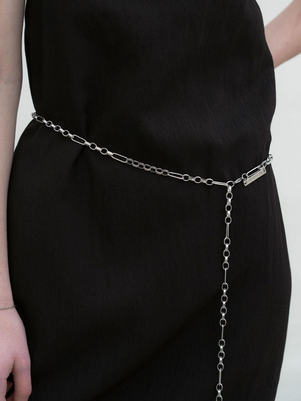 MORCEAU PAR MORCEAU Morceau Drop Chain Belt [Silver]