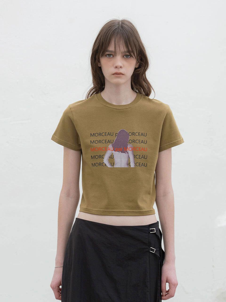 MORCEAU PAR MORCEAU Morceau Girl Crop T-Shirt [GREEN]