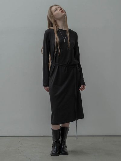 MORCEAU PAR MORCEAU Strap Loose Fit Maxi Dress [BLACK]