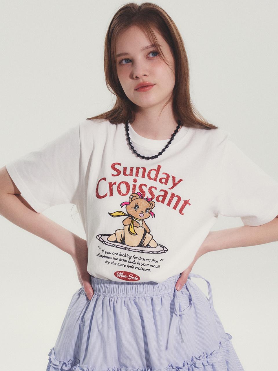 more jude Croissant t-shirt white