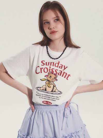 more jude Croissant t-shirt white