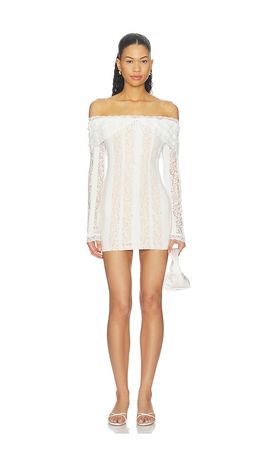 MORE TO COME MORE TO COME Annabelle Off Shoulder Mini Dress