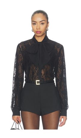 MORE TO COME MORE TO COME Cinrella Lace Sheer Top