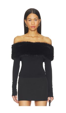 MORE TO COME MORE TO COME Evie Faux Fur Top