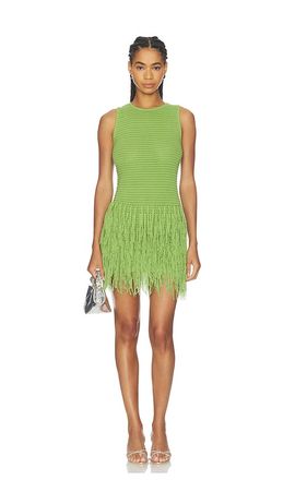 MORE TO COME MORE TO COME Lita Fringe Knit Mini Dress