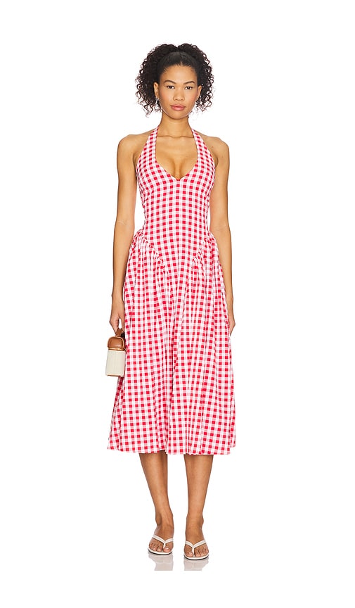 chinese dress ladies Lottie Maxi Dress White Polkadot