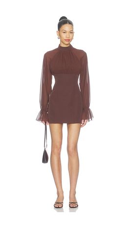 MORE TO COME MORE TO COME Meridith Long Sleeve Mini Dress