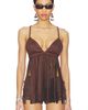 MORE TO COME MORE TO COME Moriah Fringe Faux Suede Top - 2