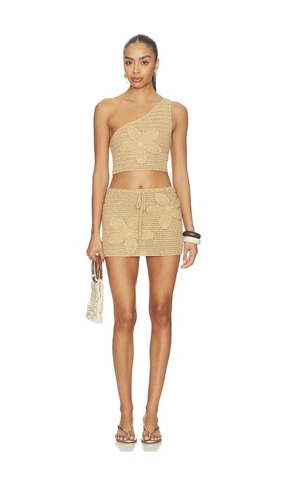 MORE TO COME MORE TO COME Raine Crochet Mini Skirt Set