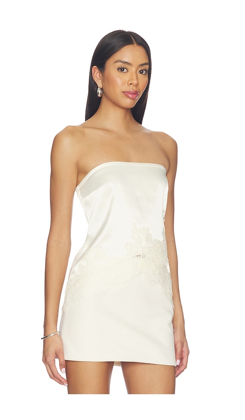 jacket over lace dress Andrea and Leo WL071 Long Prom Dress Off White/Nude / 18 main image 0