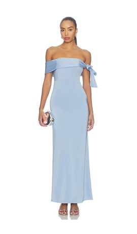 MORE TO COME MORE TO COME Skyla Off Shoulder Gown