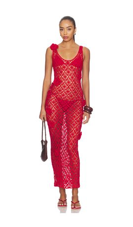 MORE TO COME MORE TO COME Tiria Crochet Maxi Dress