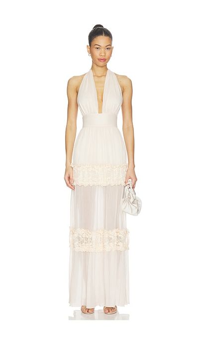 MORE TO COME MORE TO COME x Emma Rose Solara Halter Gown