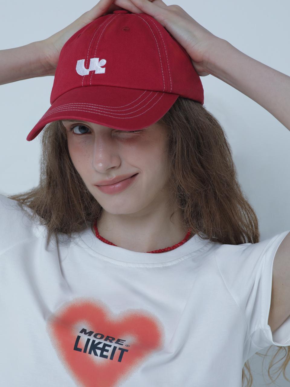 MORELIKEIT Symbol LOGO BALL CAP RED
