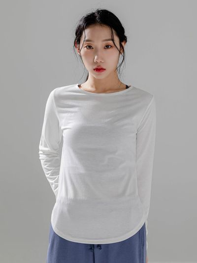 moreout Basic Slit T-shirt Yoga (3TT3347)