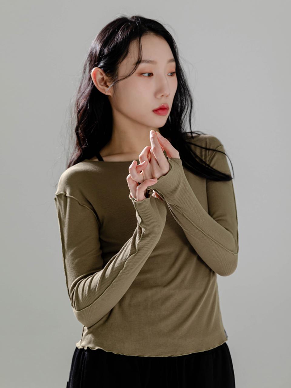 moreout Outline Ribbed Sleeve Yoga (3TT3340)