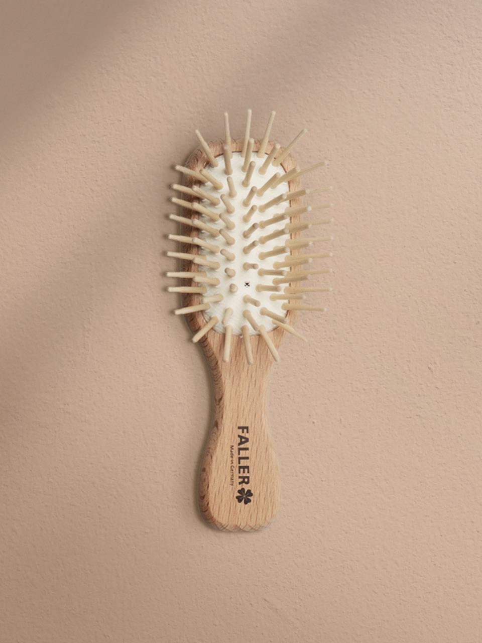 morethan8 [Faller Brush] Wood Ball Pin Mini Hair Brush