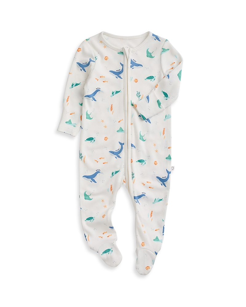 Mori Mori Boys' Whale Two Way Zip Up Sleepsuit