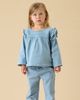 Mori Mori Girls' Frilled Long Sleeved Denim Top - 5