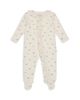 Mori Mori Girls' Ribbed Floral Print Two Way Zip Footie - 1
