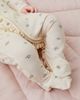 Mori Mori Girls' Ribbed Floral Print Two Way Zip Footie - 3