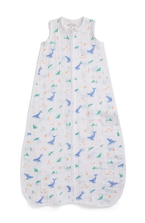 MORI MORI Ocean Print Muslin Front Opening Sleeping Bag 0.5 TOG