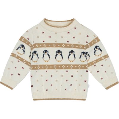 MORI MORI Penguin Fair Isle Organic Cotton Sweater