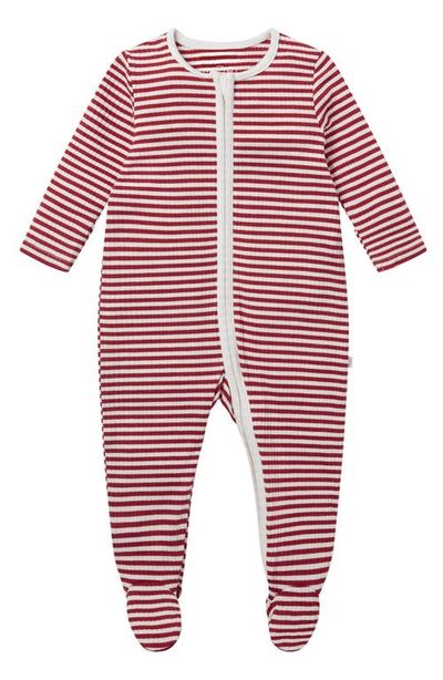 MORI MORI Rib Fitted One-Piece Footed Pajamas