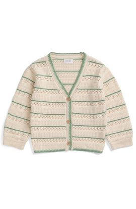 MORI MORI Stripe V-Neck Knit Cardigan