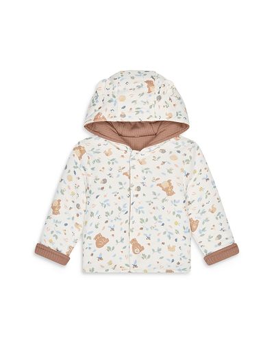 Mori Mori Unisex Bear Print Reversible Hooded Jacket