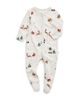 Mori Mori Unisex Christmas Print Two Way Full Zip Footie - 1