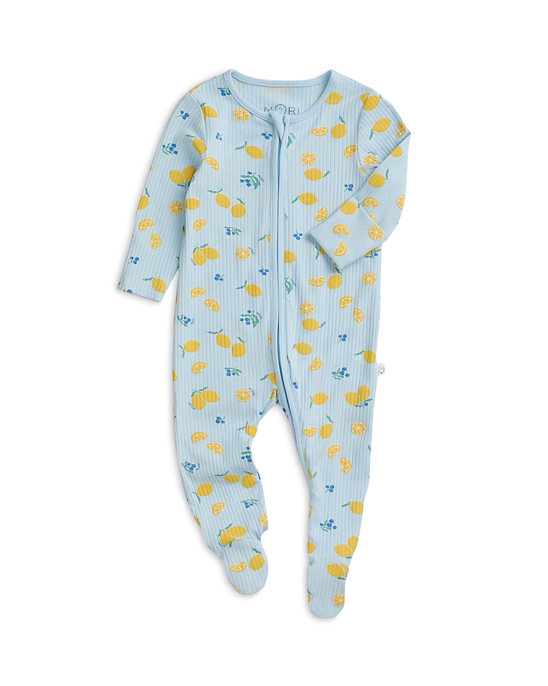 Mori Mori Unisex Citrus Ribbed Two Way Zip Up Sleepsuit Footie