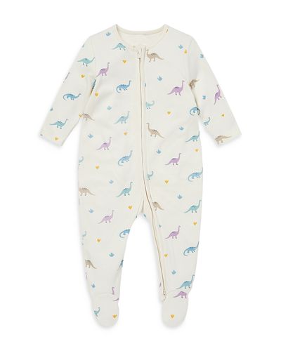 Mori Mori Unisex Dino Print Two Way Full Zip Footie Pajamas