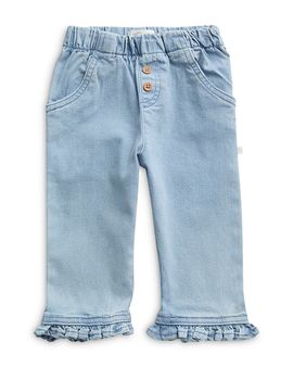 Mori Mori Unisex Ruffled Hem Denim Trousers