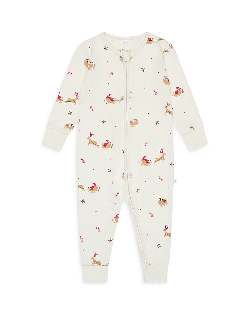 Mori Mori Unisex Santa Print Two Way Zip Romper