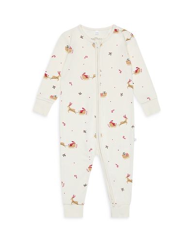 Mori Mori Unisex Santa Print Two Way Zip Romper