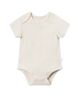 Mori Mori Unisex Stretch Ribbed Short Sleeve Bodysuit - 1