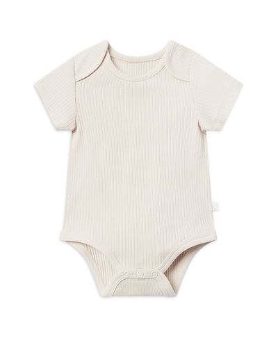 Mori Mori Unisex Stretch Ribbed Short Sleeve Bodysuit