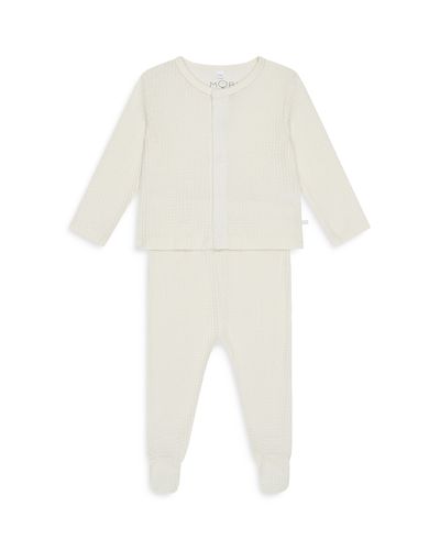 Mori Mori Unisex Waffle Cardigan & Footed Leggings Outfit