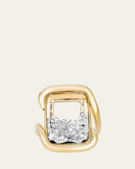Moritz Glik 18K Presa Cushion Ring with Diamonds