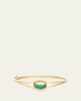 Moritz Glik 18K Yellow Gold Kaleidoscope Shaker Rastro Bracelet with Emeralds