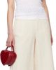 Moschino Jeans Moschino Jeans Beige & Blue Textured Cotton Hemp Shorts - 4