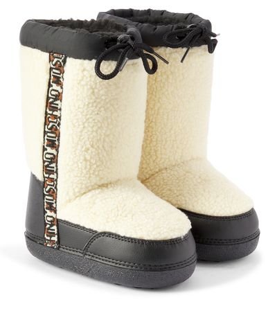 Moschino Kids Moschino Kids Faux shearling-lined snow boots