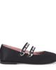 Moschino Kids Moschino Kids Leather-trimmed ballet flats - 4