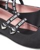 Moschino Kids Moschino Kids Leather-trimmed ballet flats - 5
