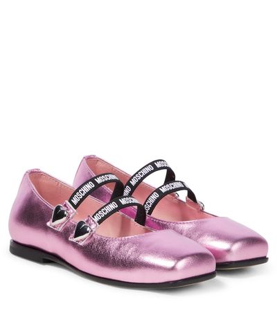 Moschino Kids Moschino Kids Leather ballet flats